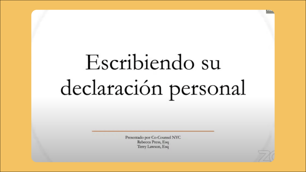 Video Thumbnail showing Tips para escribir una efectiva “Declaración Personal”