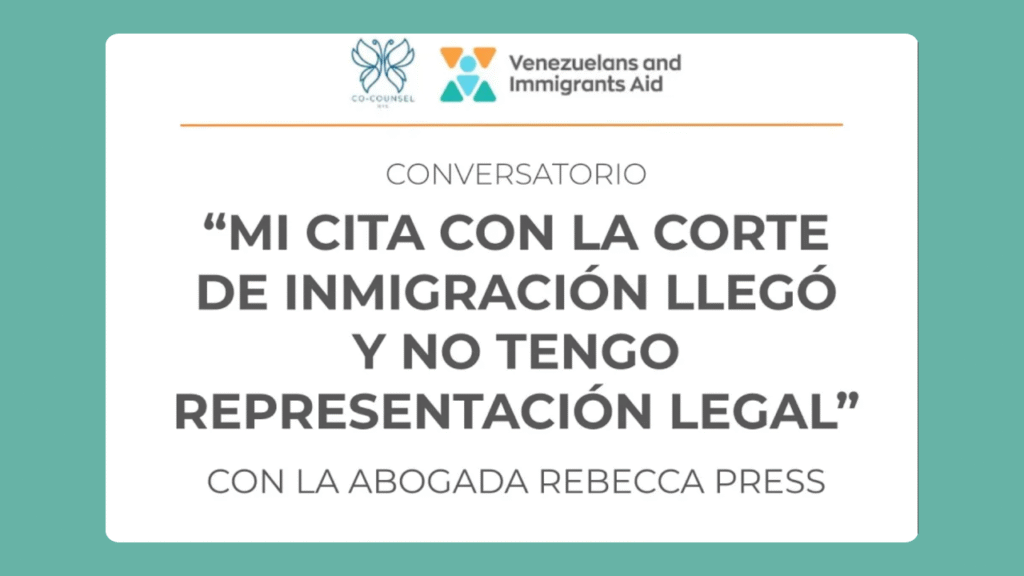 Thumbnail image addressing what to do when facing immigration court without a lawyer.